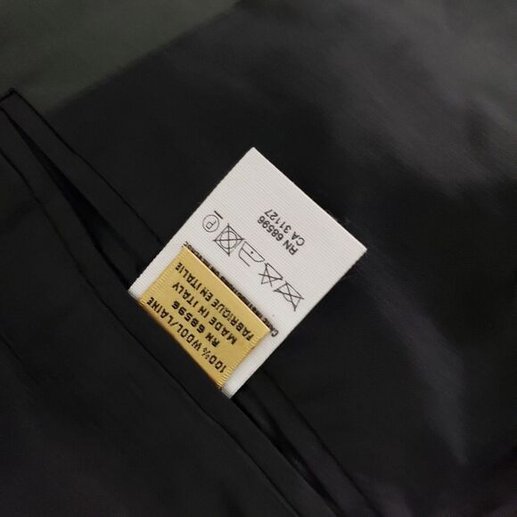 VINTAGE Donna Karen Jacket Coat Mens‎ 42 Gray Wool Suit Jacket Sport Coat Italy - Picture 10 of 16